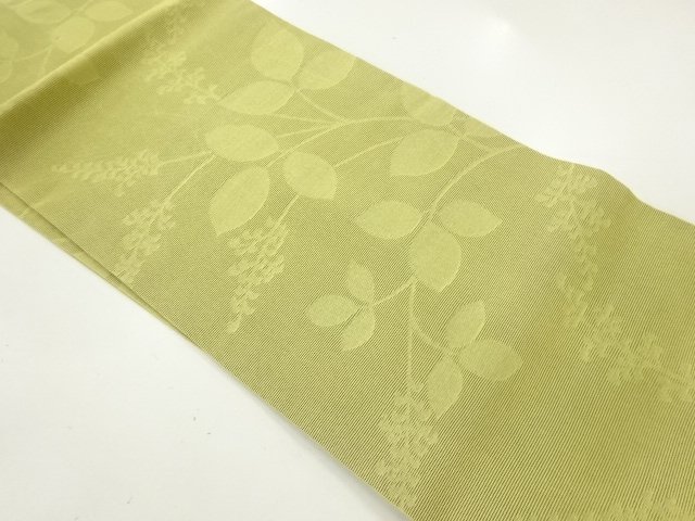 枝葉模様織り出し夏用名古屋帯